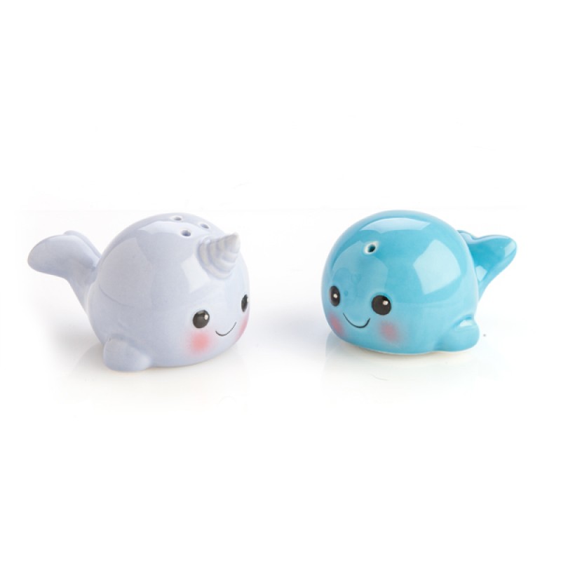 Whale and Narwhal Salt and Pepper Set