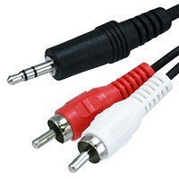 3.5 ST Plug - 2 x RCA Plug 2m