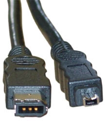 Firewire IEEE 1394A Cable 6P-4P 2m