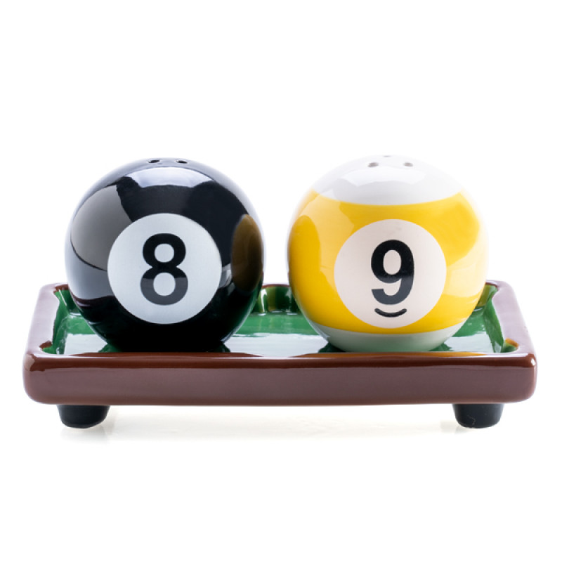 8 Ball Pool Salt and Pepper Set - Click Image to Close