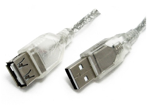 USB 2.0 Extension Cable Type A to A M/F Transparent - 2m
