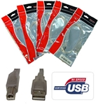 USB 2.0 Certified Cable A-B 3m Transparent Metal Sheath UL Approved