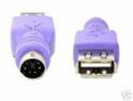 USB to PS2 Male Converter for Keyboard Purple